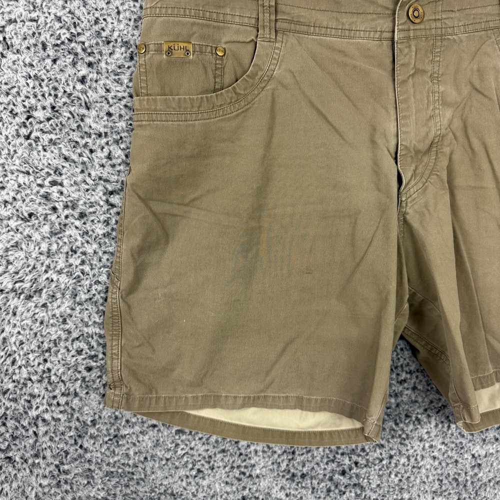Kuhl Chino Shorts Mens 38 Beige Cotton Blend Canvas Relaxed 7" Inseam Hiking - Picture 4 of 15